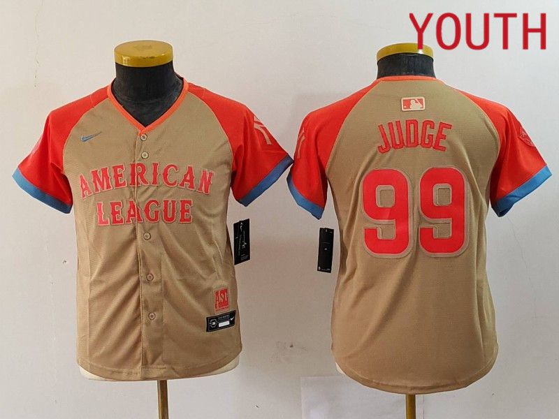 Youth New York Yankees #99 Judge Orange All star 2024 Nike MLB Jersey style 2->youth mlb jersey->Youth Jersey